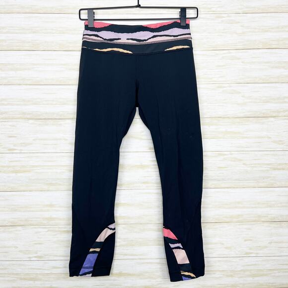 Lululemon Run: Inspire Crop II Multi Color Sunset Leggings - Picture 2 of 9
